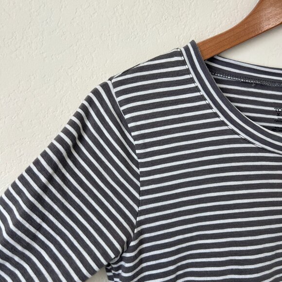 Toad and Co Top Womens XS Grey Striped Organic Cotton Outdoor Hiking Ursa Tunic - Picture 6 of 8